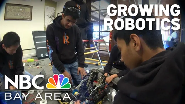 Still from the NBC Bay Area segment: the CometKits team with students and their robot cars